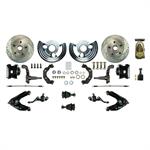 "1960-76 MOPAR A-BODY FRONT MANUAL DISC BRAKE CONVERSION SET - DRILLED/SLOTTED ROTORS - 5 X 4 1/2"""