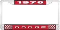 1970 DODGE LICENSE PLATE FRAME - RED