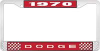 nummerplåtshållare 1970 dodge - röd