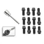 Header Fasteners, Bolts, Allen Head, Steel, Black Oxide, 3/8 in.-16, .750 in. UHL, Set of 12