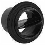 Louver, In-Dash, Plastic, Black, Round, 73mm