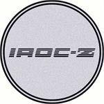 Centrumkåpa emblem 2 1/8 dia 54mm silver svart "GTA WHEEL CENTER CAP EMBLEM IROC-Z 2-1/8"" BLACK LOGO/SILVER BACKGROUND"