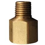 Fittings, Adapter Fittings, Straight, Brass, Natural, 1/8 in. NPT Male Threads, 1/4 in. NPT Female Threads, Each