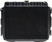 1973 MOPAR B/E-BODY REPLACEMENT 4 ROW COPPER RADIATOR - SMALL BLOCK MANUAL WITH SMOG FITTING
