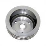 Small Block Aluminum Crankshaft Pulley, Short Water Pump, 3 Groove