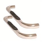 Step Bars, Nerf Bars, Stainless Steel, Polished, 3"