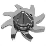 Alternator Fan and Pulley, Aluminum, Polished, 2,25"