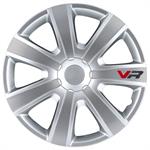 4-Delige Wieldoppenset VR 13-inch zilver/carbon-look/logo