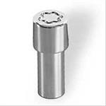 Lug Nuts, Shank with Washer, 12mm x 1.50 RH, Closed End, Locking, Chrome Plated Steel, Set of 4