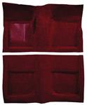 1965-68 Mustang Coupe Passenger Area Nylon Loop Floor Carpet Set with Mass Backing - Maroon