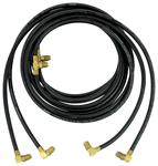1951-61 Convertible Top Hydraulic Hose Set Black Rubber Offset Style