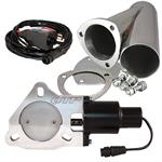 Exhaust Cutout, Electric, Aluminum, Bolt-On, 3.5 in. Diameter, Kit