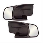 Mirrors, Custom Towing, ABS Plastic, Black, Manual, Chevy, GMC, Full Size Pickup/SUV, Pair
