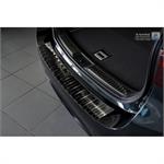 Black Stainless Steel Rear bumper protector suitable for Toyota Avensis III Facelift 2015- 'Ribs'