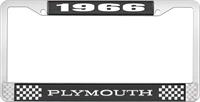 1966 PLYMOUTH LICENSE PLATE FRAME - BLACK