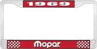 1969 MOPAR LICENSE PLATE FRAME - RED