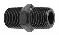 Fitting, Coupler, Straight, Male 1/8" NPT to Male 1/8" NPT, Black