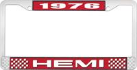 1976 HEMI LICENSE PLATE FRAME - RED