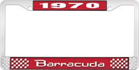 1970 BARRACUDA LICENSE PLATE FRAME - RED