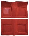 1965-68 Mustang Coupe Passenger Area Nylon Loop Floor Carpet Set with Mass Backing - Red
