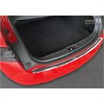 RVS Achterbumperprotector 'Deluxe' Tesla Model S 2012- Chroom/Rood-Zwart Carbon