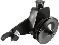 Power Steering Pump, Self-Contained, Saginaw, High-volume, Black, V-belt Pulley