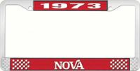 1973 NOVA LICENSE PLATE FRAME STYLE 2 RED