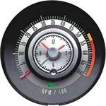 Clock/Tachometer,5500 RPM,1968