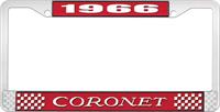 nummerplåtshållare 1966 coronet - röd