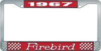nummerplåtshållare, 1967 FIREBIRD - röd