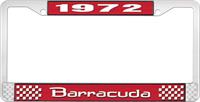 1972 BARRACUDA LICENSE PLATE FRAME - RED