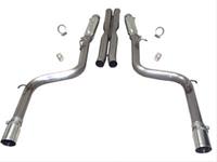 Exhaust System, Loud Mouth II, Cat-back, Dual, Stainless Steel, Natural, Split Rear Exit