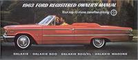 Owners Manual/ 1963 Ford
