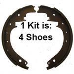 2-1/4" Wide Brake Shoes, "Relined", 4 Piece Set