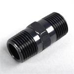 Fitting, Coupler, Straight, Male 1/2 in. NPT to Male 1/2 in. NPT, Aluminum, Black Anodized, Each