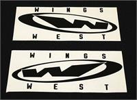 Sticker Wings West 23cm Black