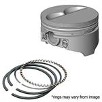 Piston and Ring Kit, Hypereutectic, Flat, 4.060 in. Bore, Chevy, Small Block, Kit