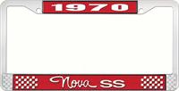1970 NOVA SS LICENSE PLATE FRAME STYLE 3 RED