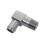Hose Fitting, 5/8" Hose Barb to 1/2" NPT Male Threads, 90-Degree