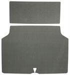 Trunk Mat, Felt, 1969 Grand Prix, Gray/Green