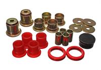 Control Arm Bushings, Front, Upper/Lower, Polyurethane, Red