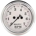Tachometer 52mm 0-7.000rpm Old Tyme White