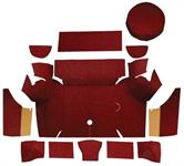1967-68 Mustang Coupe Loop Trunk Carpet Set with Boards - Maroon