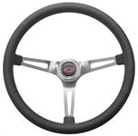 Steering Wheel Kit, 1967-68 Chevrolet, Retro w/Slots, Red Bowtie Pol, Hi-Rise