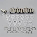 Header Fasteners, Bolts, Locking, Double Hex Head, Steel, Nickel Plated 12pcs