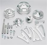 Pulley Kit, Billet aluminum, Serpentine