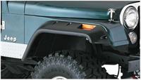 Fender Flare, Cut-Out, Front, Black, Dura-Flex Thermoplastic, Jeep, Pair