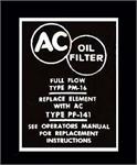 Decal,Oil Canister PF141,58-67