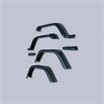 Fender Flares, Front, Rear, Black, Thermoplastic, Jeep, Kit