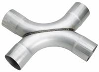 Crossover Pipe, X-Pipe, Short, Steel, 2,5"